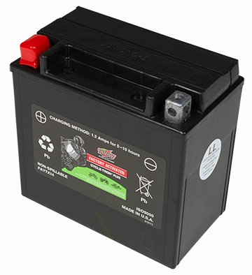 12v 12ah Factory Activated Cycle-tron Plus Agm Powersports Battery (faytx14)