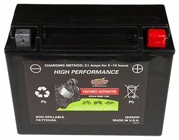 12v 21ah Factory Activated Cycle-tron Plus Agm Hp Powersports Battery