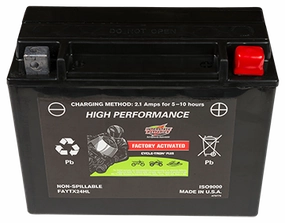 12v 21ah Factory Activated Cycle-tron Plus Agm Hp Powersports Battery