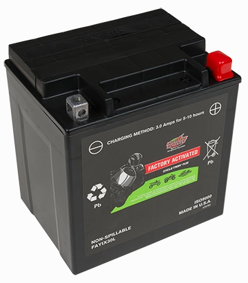 12v 30ah Factory Activated Cycle-tron Plus Agm Powersports Battery - 385 Cca