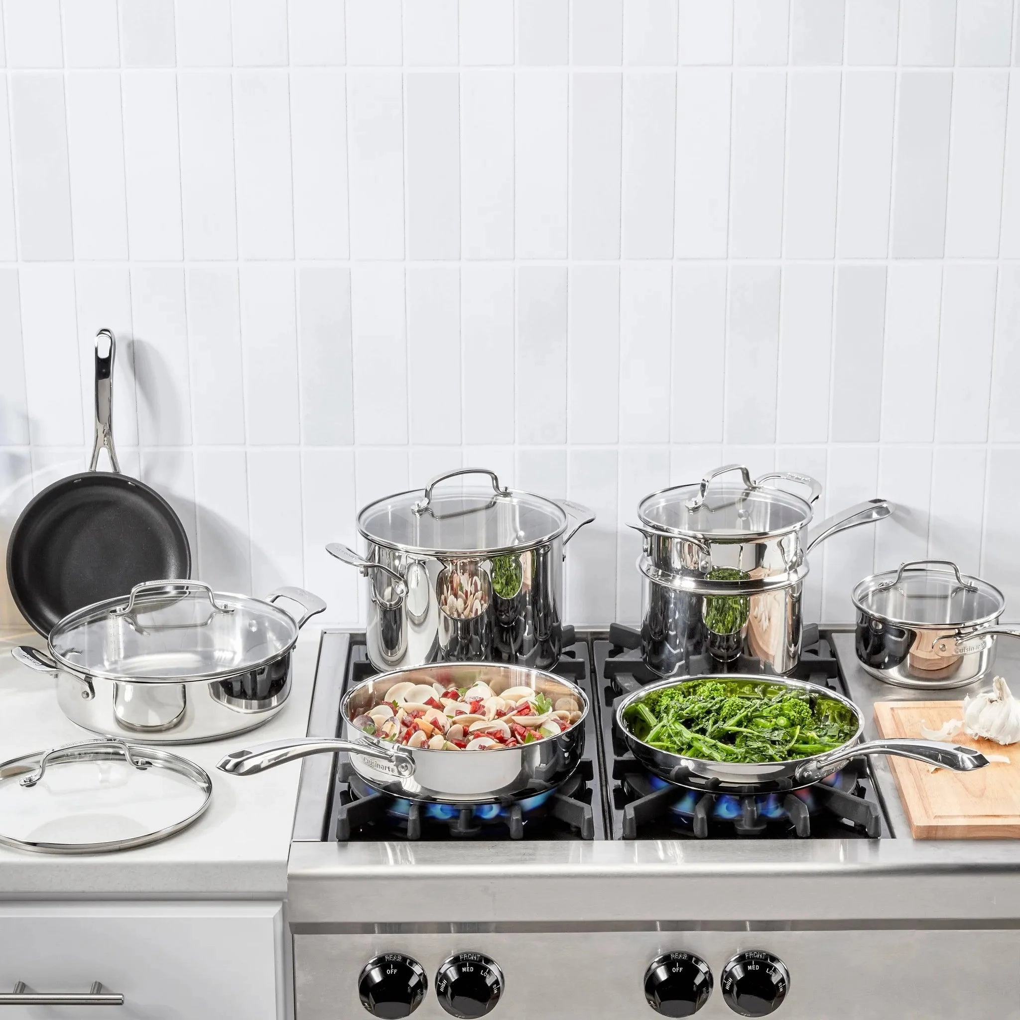 13pc Classic Stainless Steel Cookware Set (See Description)