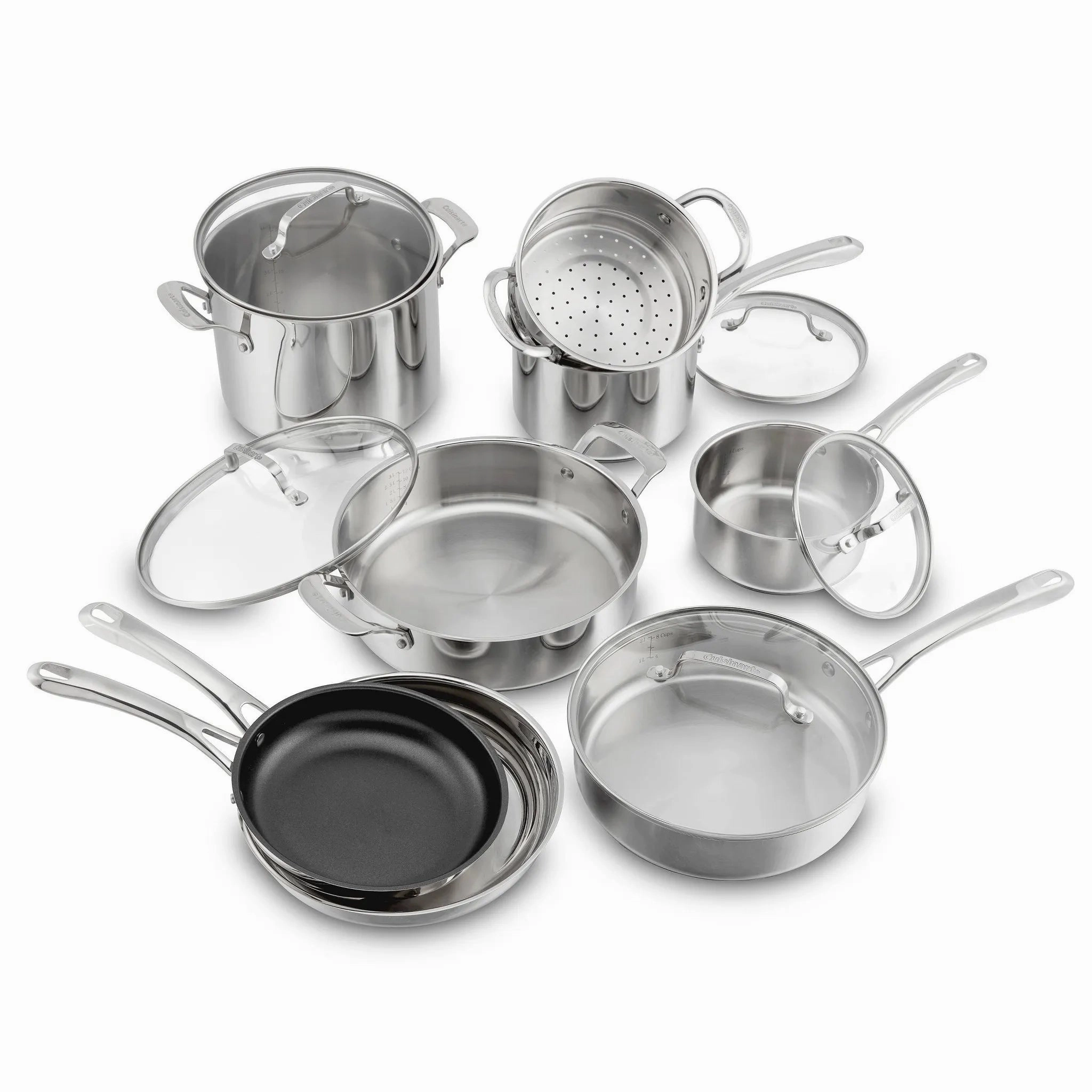 13pc Classic Stainless Steel Cookware Set (See Description)