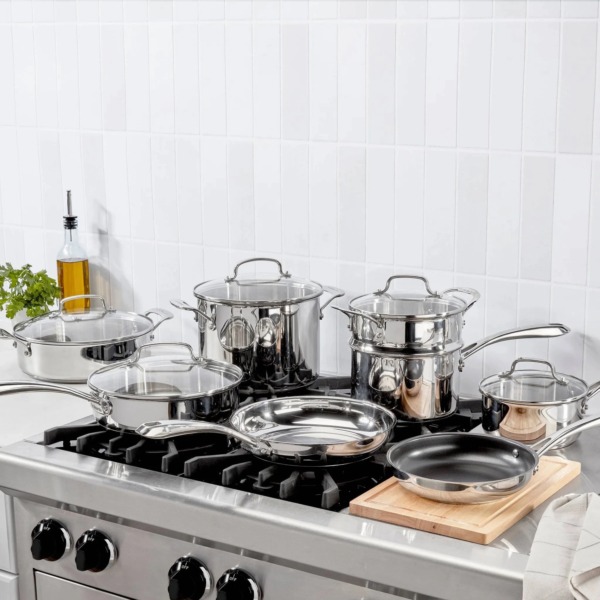 13pc Classic Stainless Steel Cookware Set (See Description)