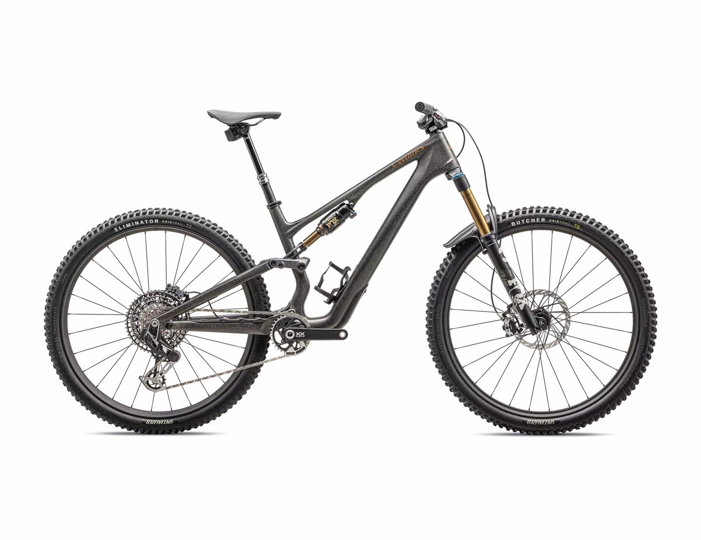 2025 Specialized S-Works Stumpjumper 15 29" Bike - S4, Satin Gunmetal / Clay / White Mtn / Dove Grey / Gloss Bronze