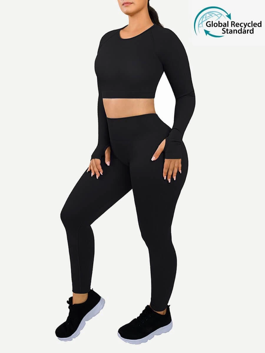 🌿Eco-friendly 3D Printing Thumbhole Seamless Sportswear