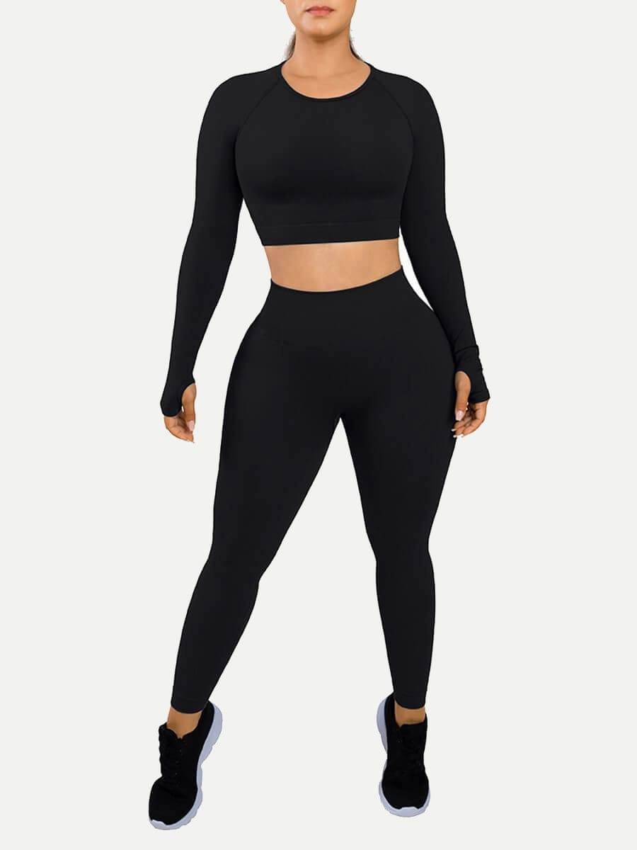 🌿Eco-friendly 3D Printing Thumbhole Seamless Sportswear