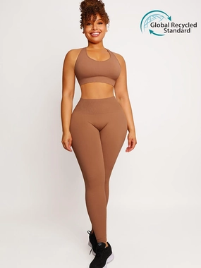 🌿Eco-friendly Sexy Seamless Sportswear Butt Lifting Tummy Control Leggings Top Set