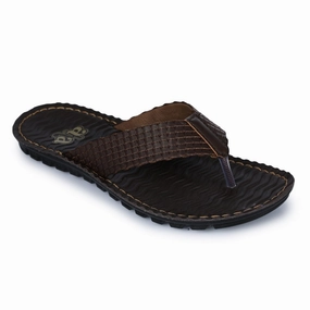 A-HA Brown Casual Slippers For Men 2137-11 By Liberty