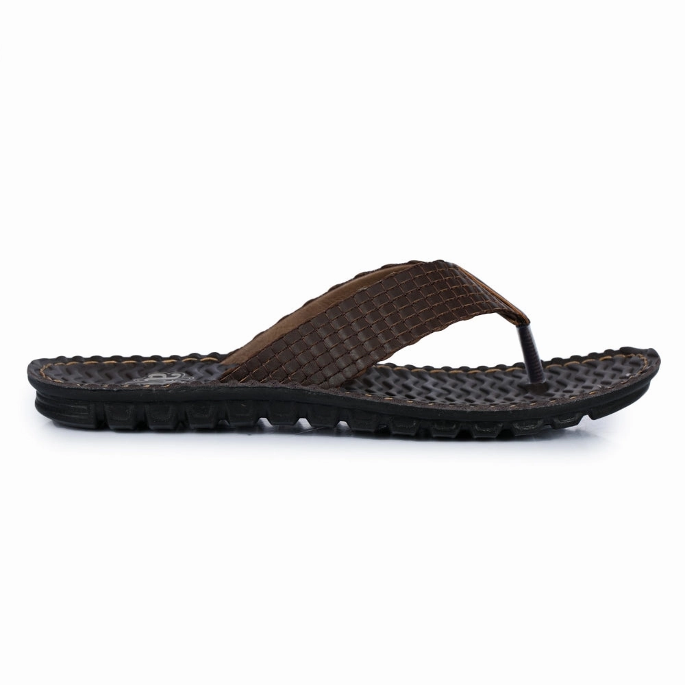 A-HA Brown Casual Slippers For Men 2137-11 By Liberty