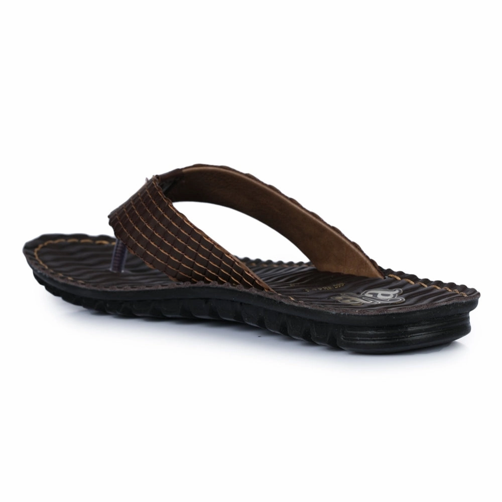 A-HA Brown Casual Slippers For Men 2137-11 By Liberty