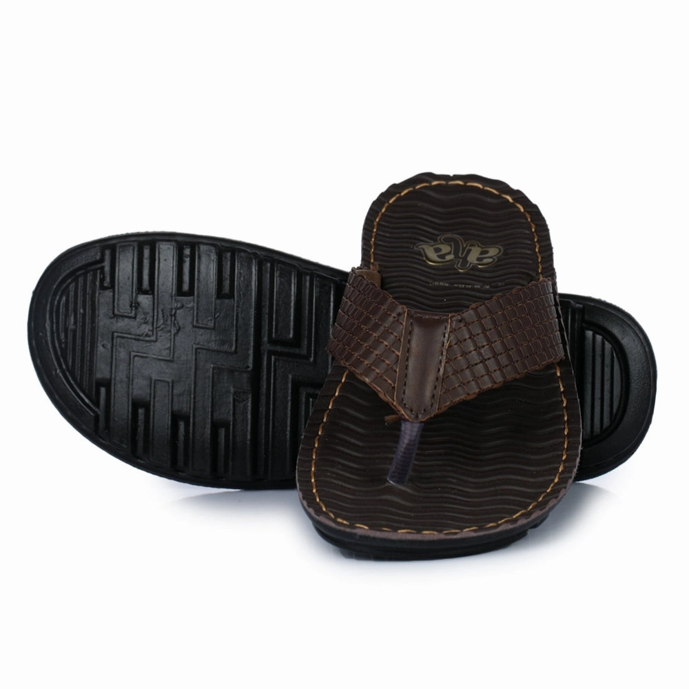 A-HA Brown Casual Slippers For Men 2137-11 By Liberty