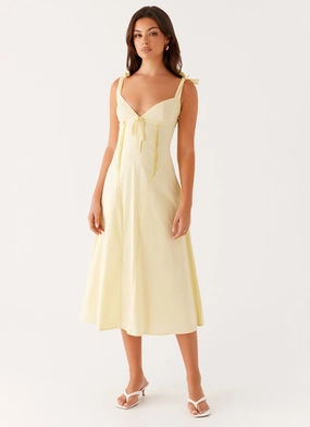Adela Midi Dress - Yellow