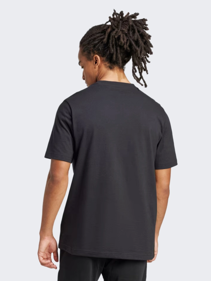 Adidas Lounge Slides Graphic Pocket Men Sportswear T-Shirt Black