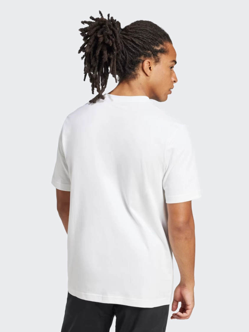 Adidas Lounge Slides Graphic Pocket Men Sportswear T-Shirt White