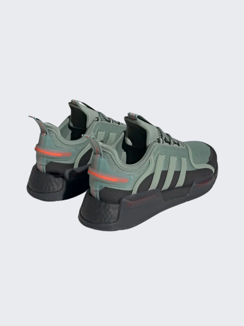 Adidas Nmd_V3 Men Original Shoes Silver Green