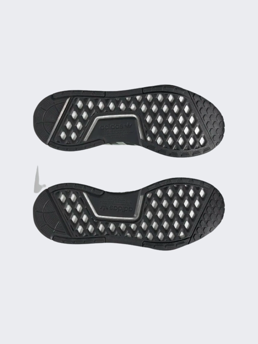 Adidas Nmd_V3 Men Original Shoes Silver Green