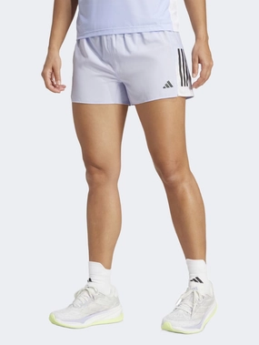 Adidas Own The Run Colorblock 3 Inch Women Running Short Violet Tone