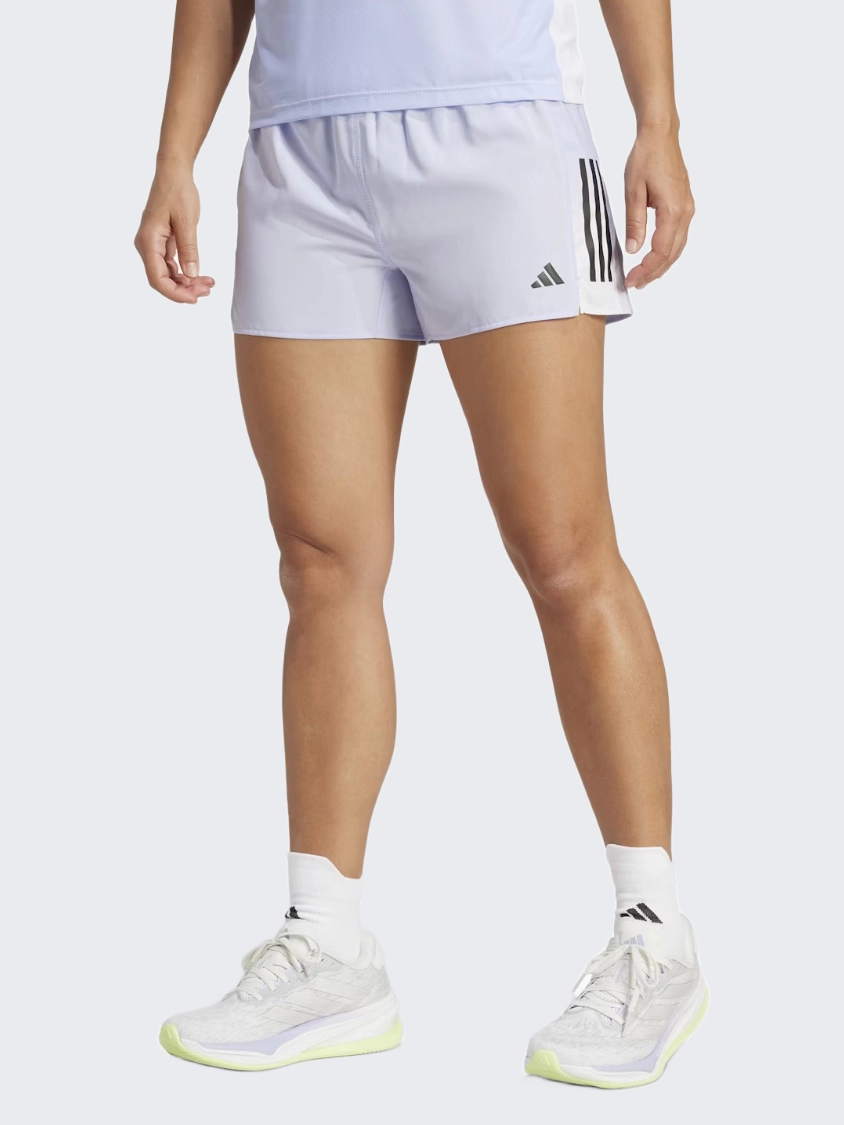 Adidas Own The Run Colorblock 3 Inch Women Running Short Violet Tone