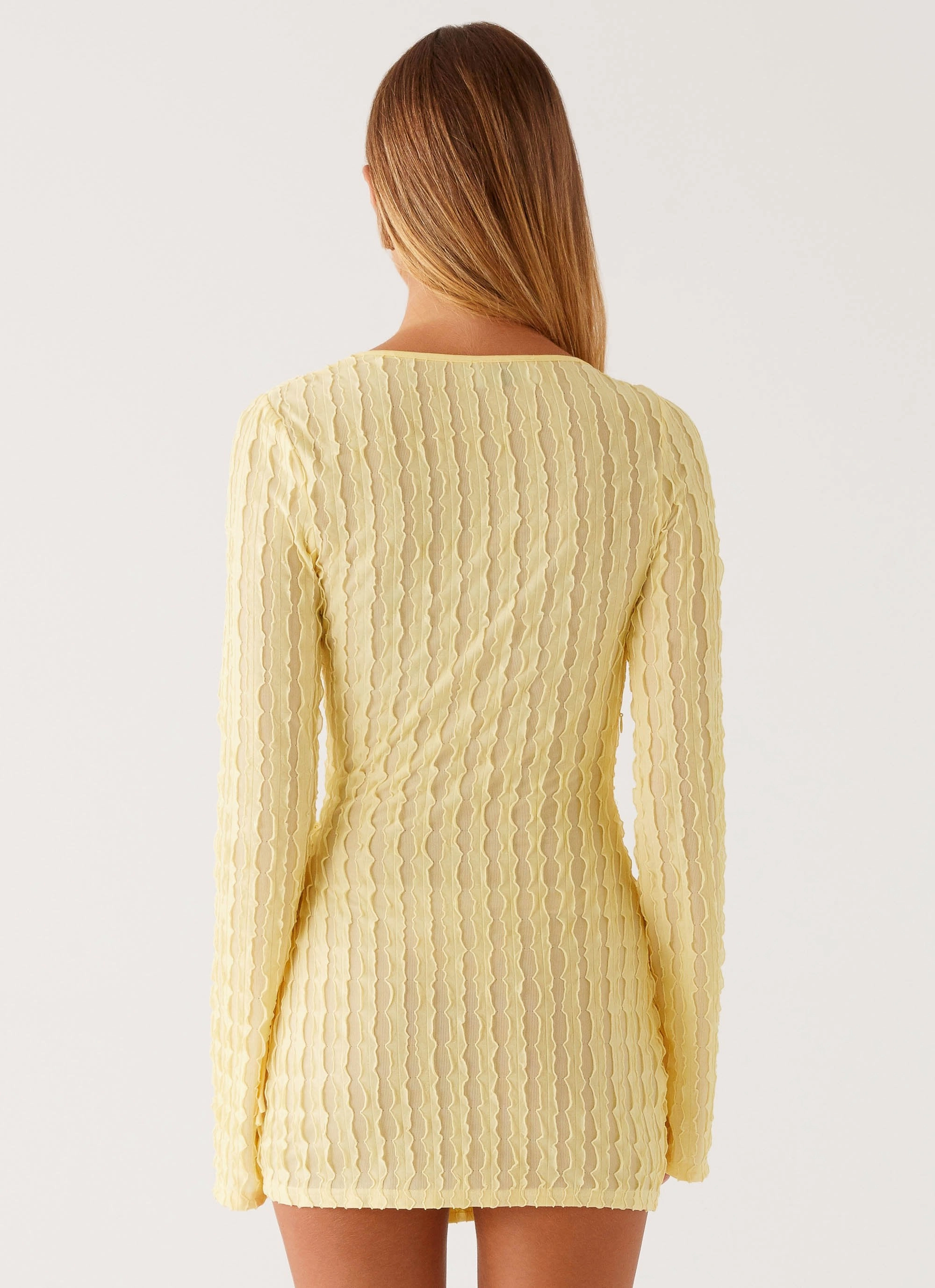 Alfie Mini Dress - Pastel Yellow