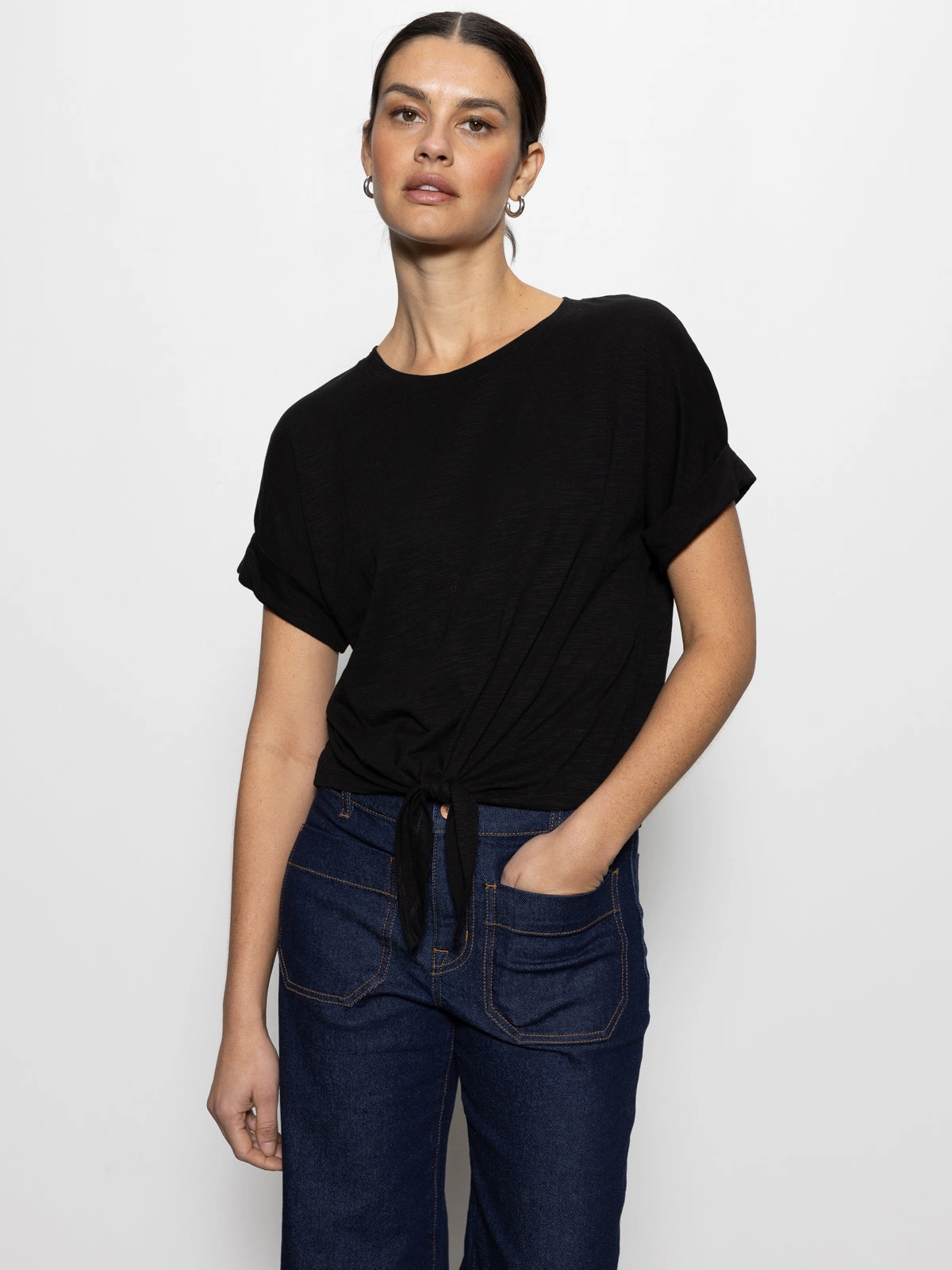 All Day Tie Tee Black