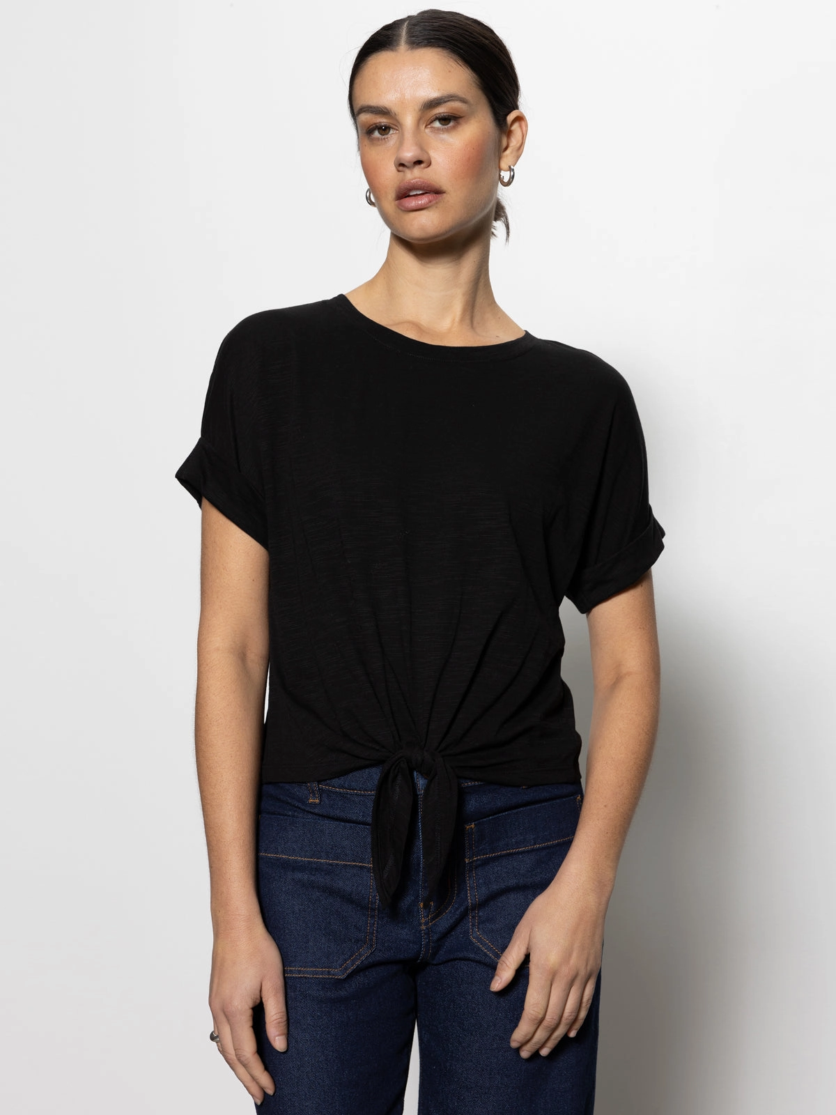 All Day Tie Tee Black
