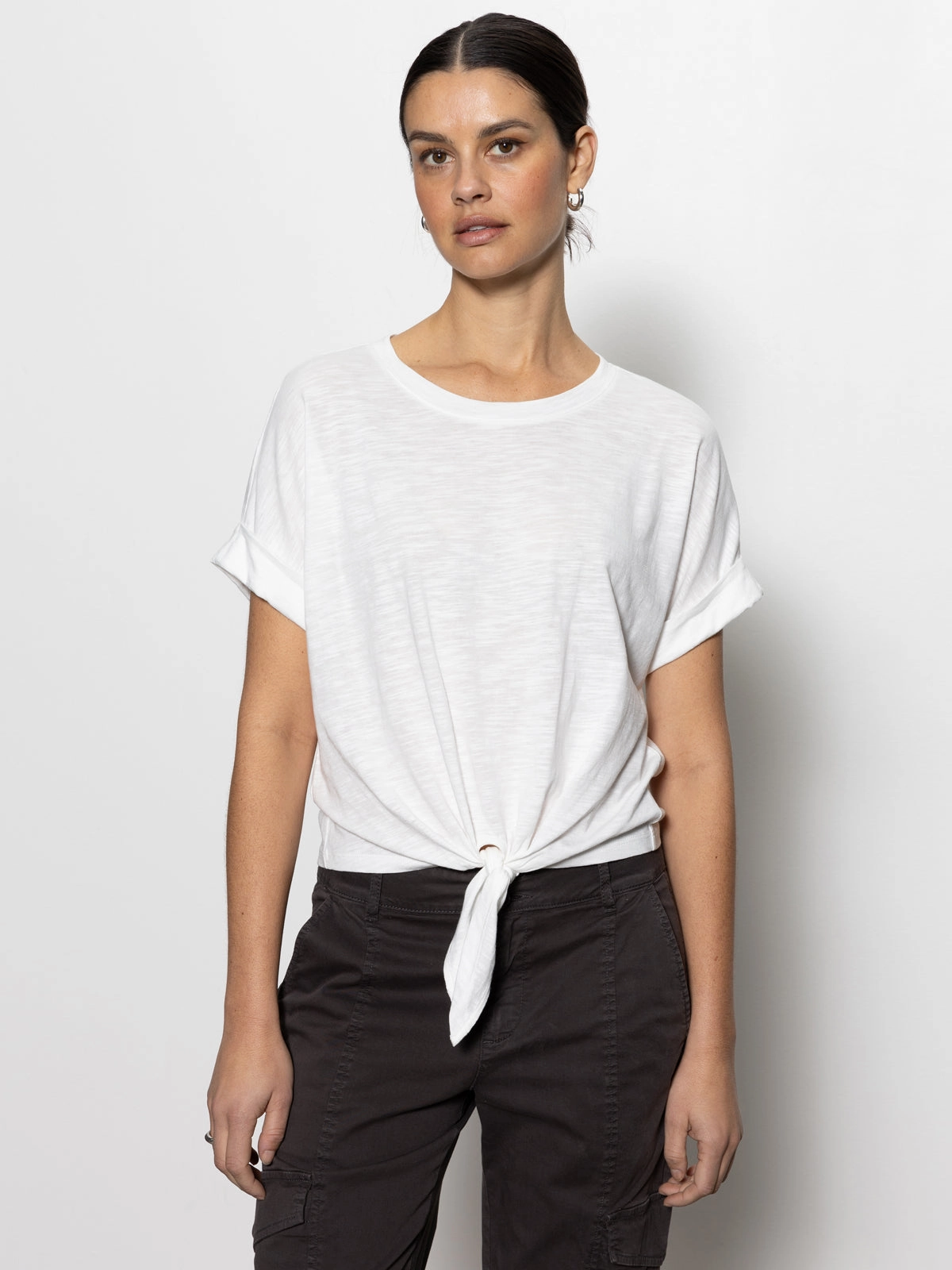 All Day Tie Tee White