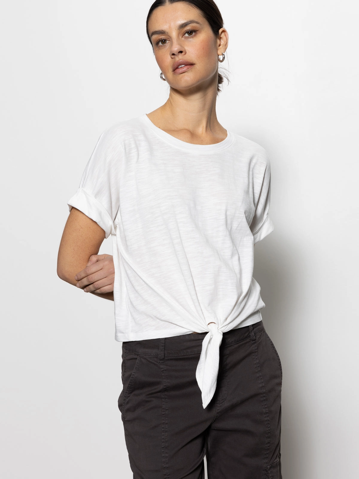 All Day Tie Tee White