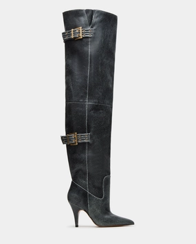 BADDIE BLACK DISTRESSED
