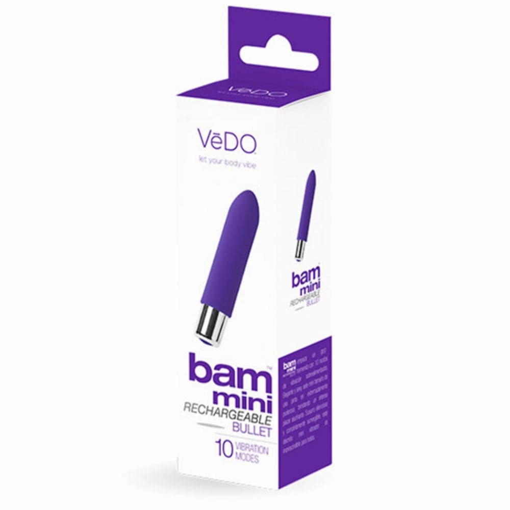 Bam Mini Silicone Bullet Vibe - Rechargeable - Indigo