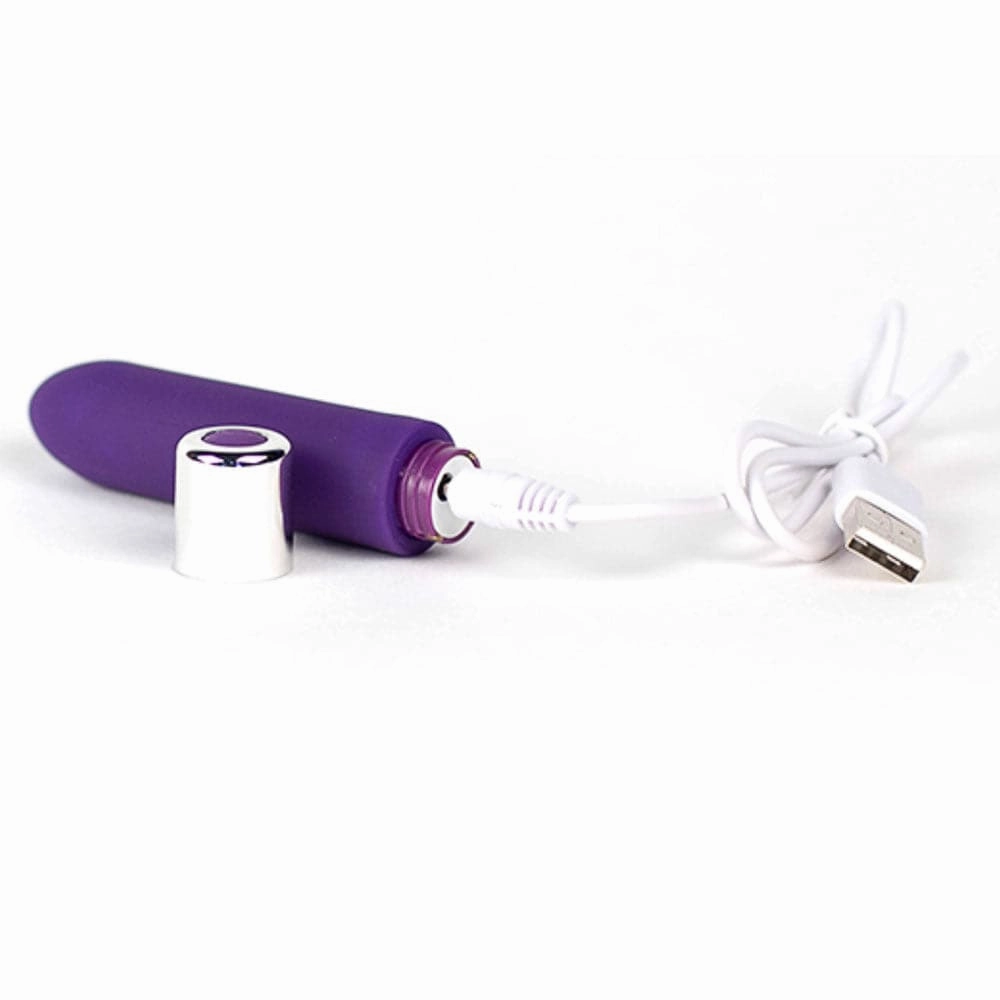 Bam Mini Silicone Bullet Vibe - Rechargeable - Indigo