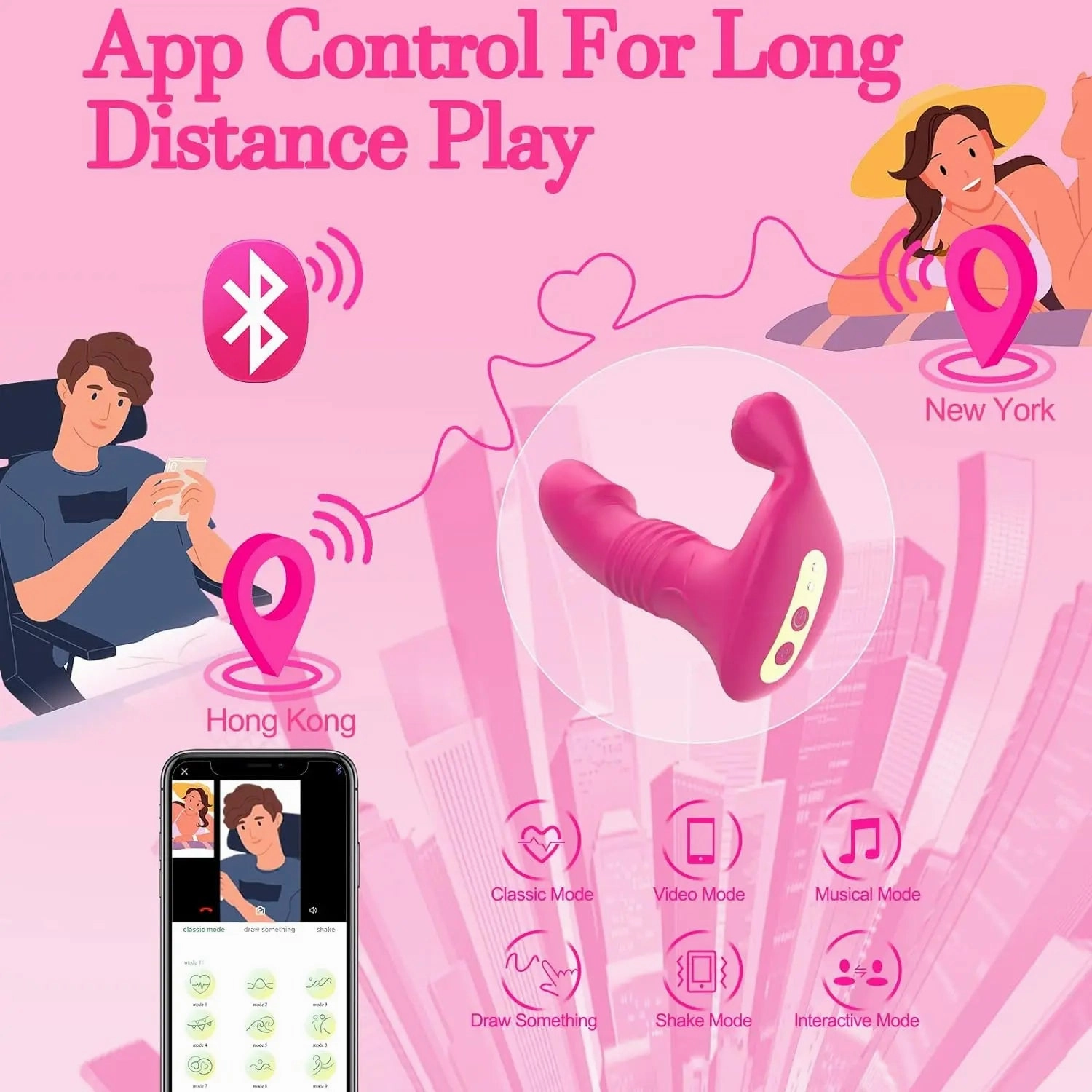 Bluetooth-Controlled Thrusting Vibrator