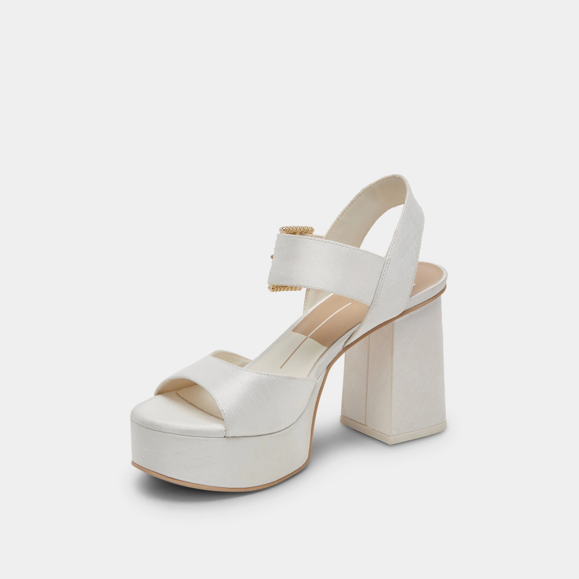 BOBBY PEARL HEELS WHITE PEARLS