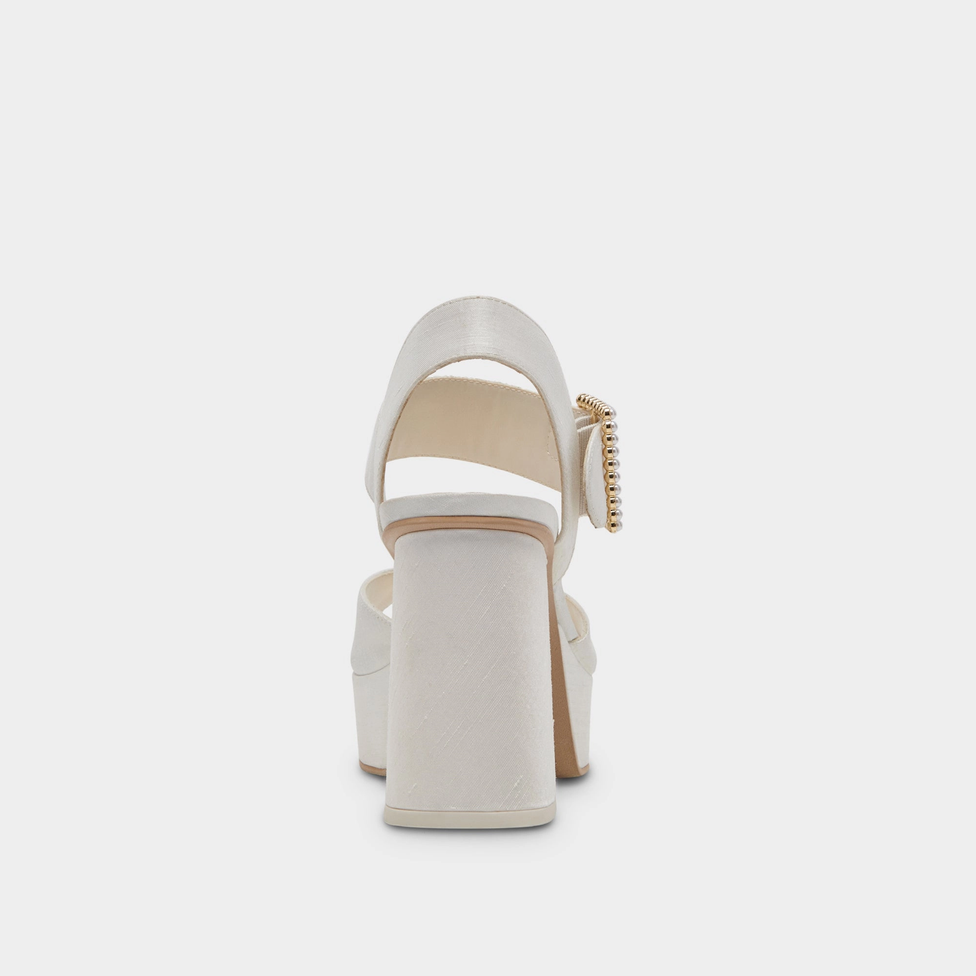BOBBY PEARL HEELS WHITE PEARLS