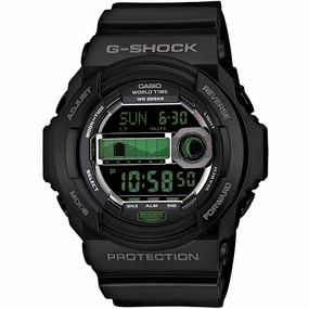 Casio Men's Watch - G-Shock World Time Black Digital Dial Resin Strap | GLX150CI-1