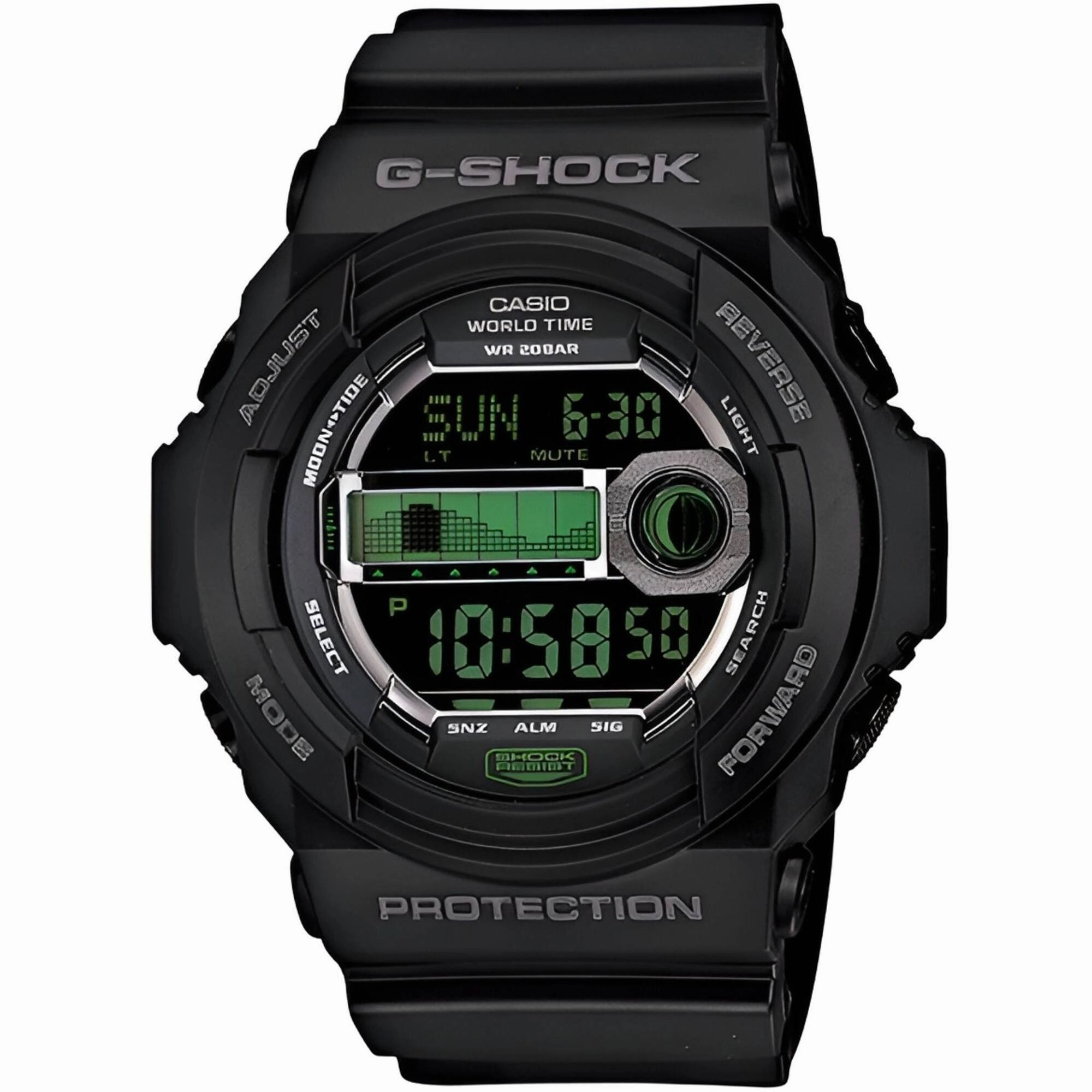 Casio Men's Watch - G-Shock World Time Black Digital Dial Resin Strap | GLX150CI-1
