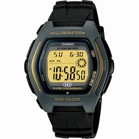 Casio Men's Watch - Illuminator Yellow and Grey Digi Dial Black Strap | HDD-600G-9