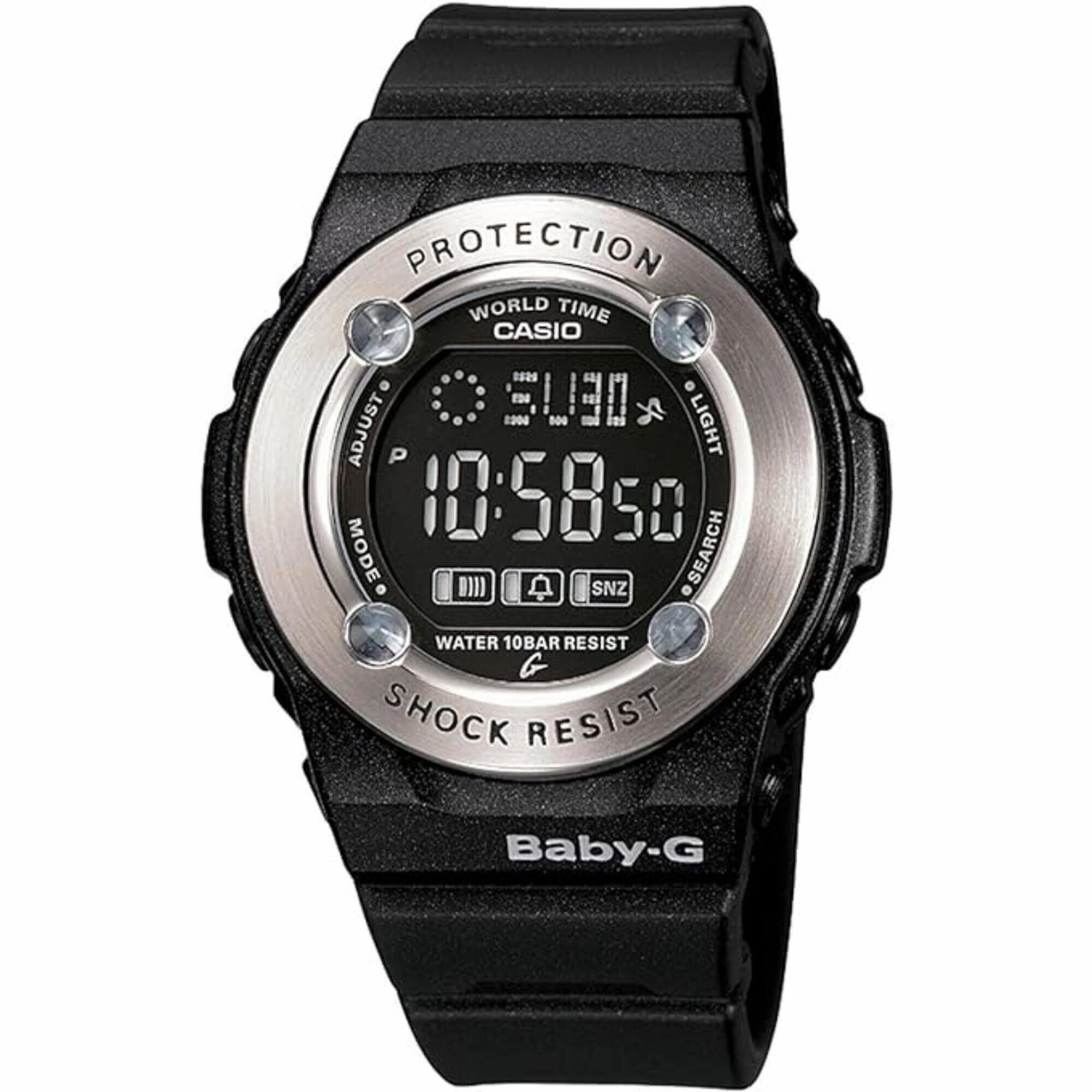 Casio Women's Watch - Baby-G World Time Black Resin Strap Digital Quartz | BG-1300-1C