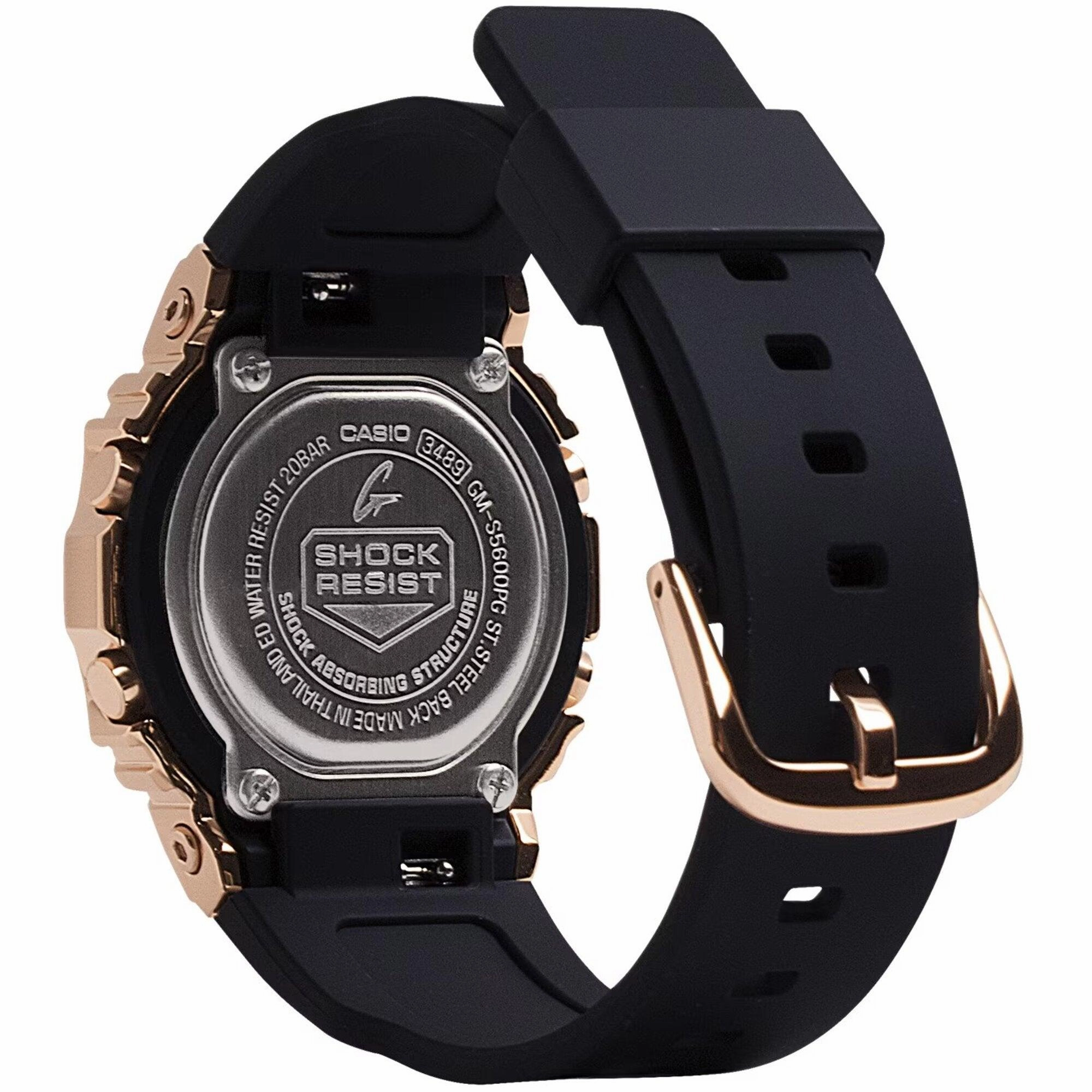 Casio Women's Watch - G-Shock Stopwatch Digital Black Dial Resin Strap | GMS5600PG-1