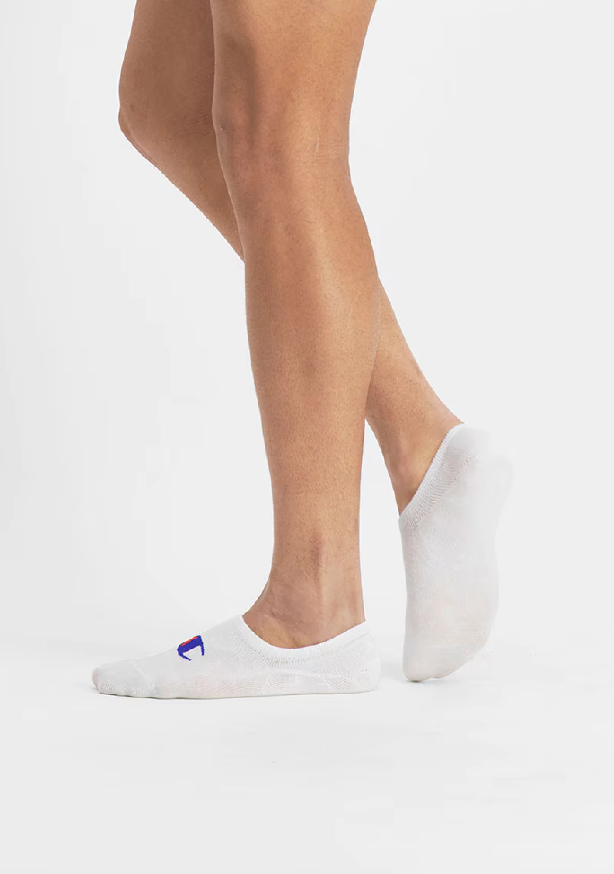 Champion C Logo Sneaker Socks 2 Pack White