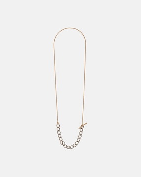 Contrast Chain Necklace Antic Silver