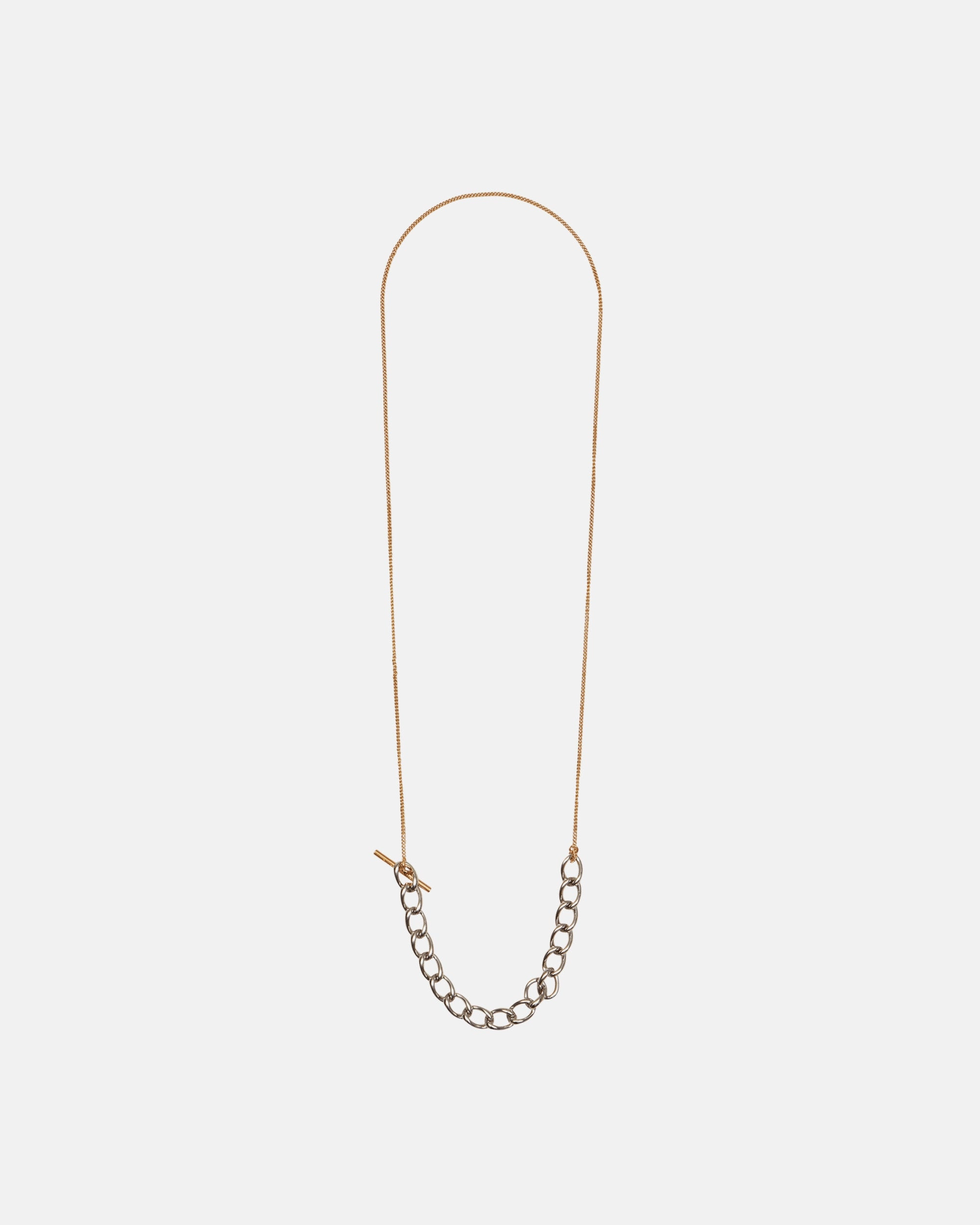Contrast Chain Necklace Antic Silver