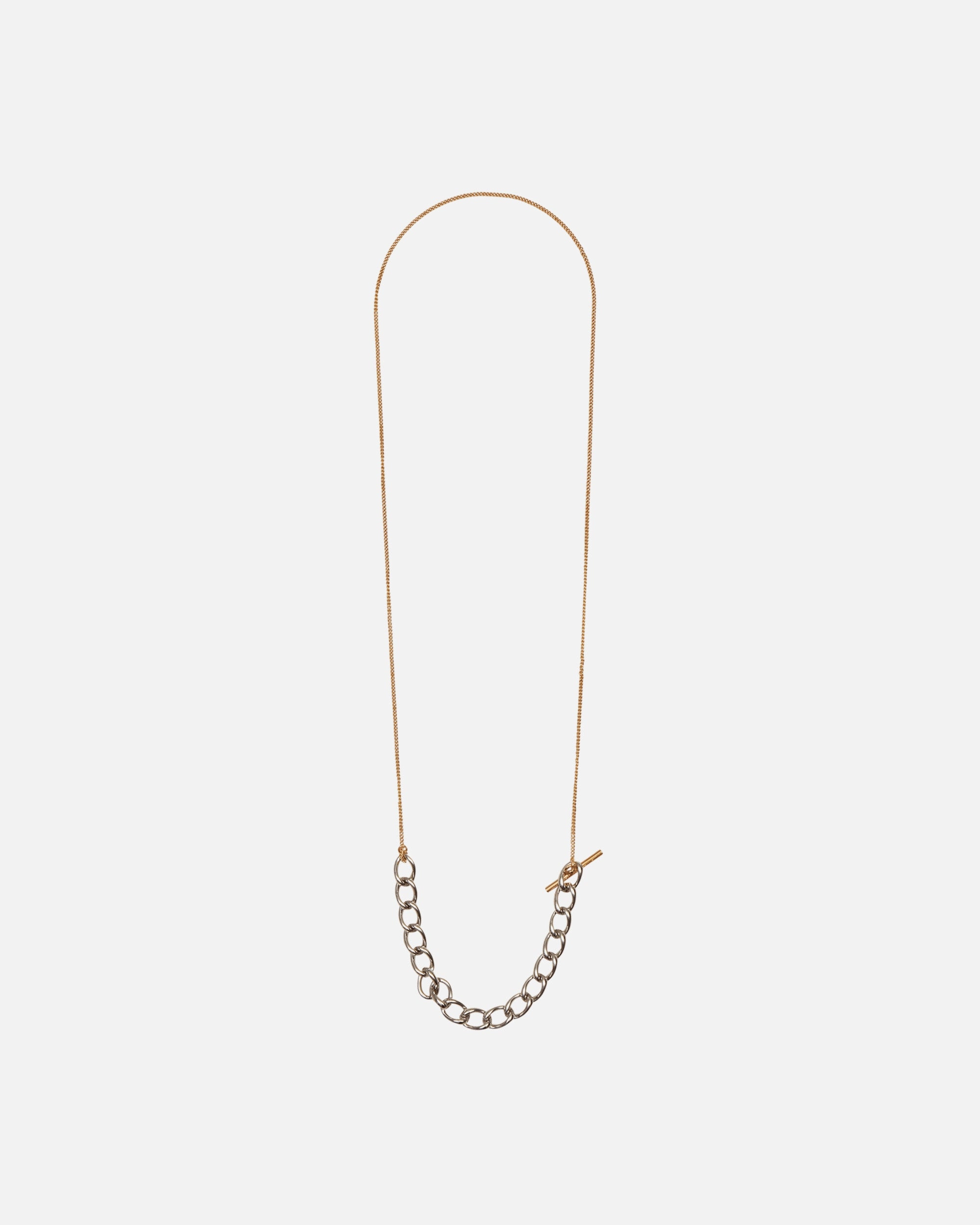 Contrast Chain Necklace Antic Silver