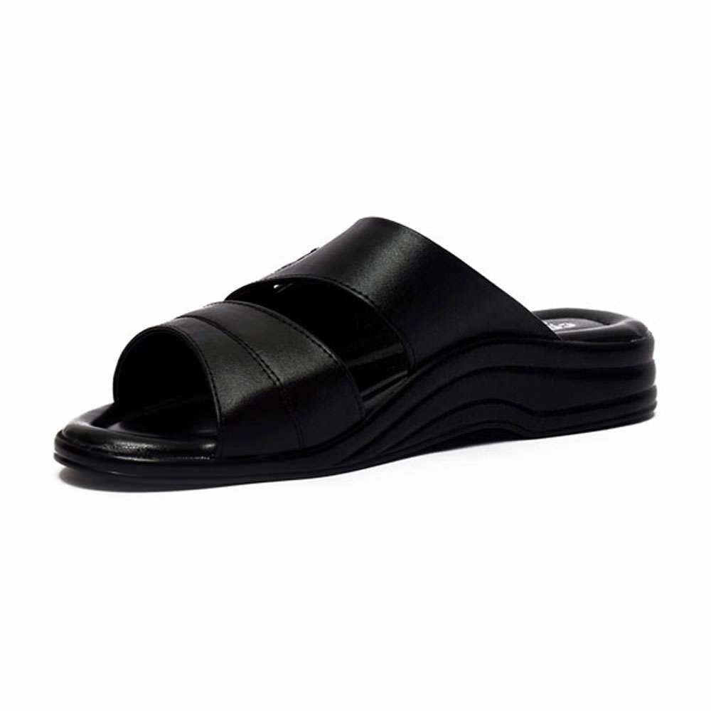 Coolers Casual (Black) Slippers For Men 7123-143 By Liberty