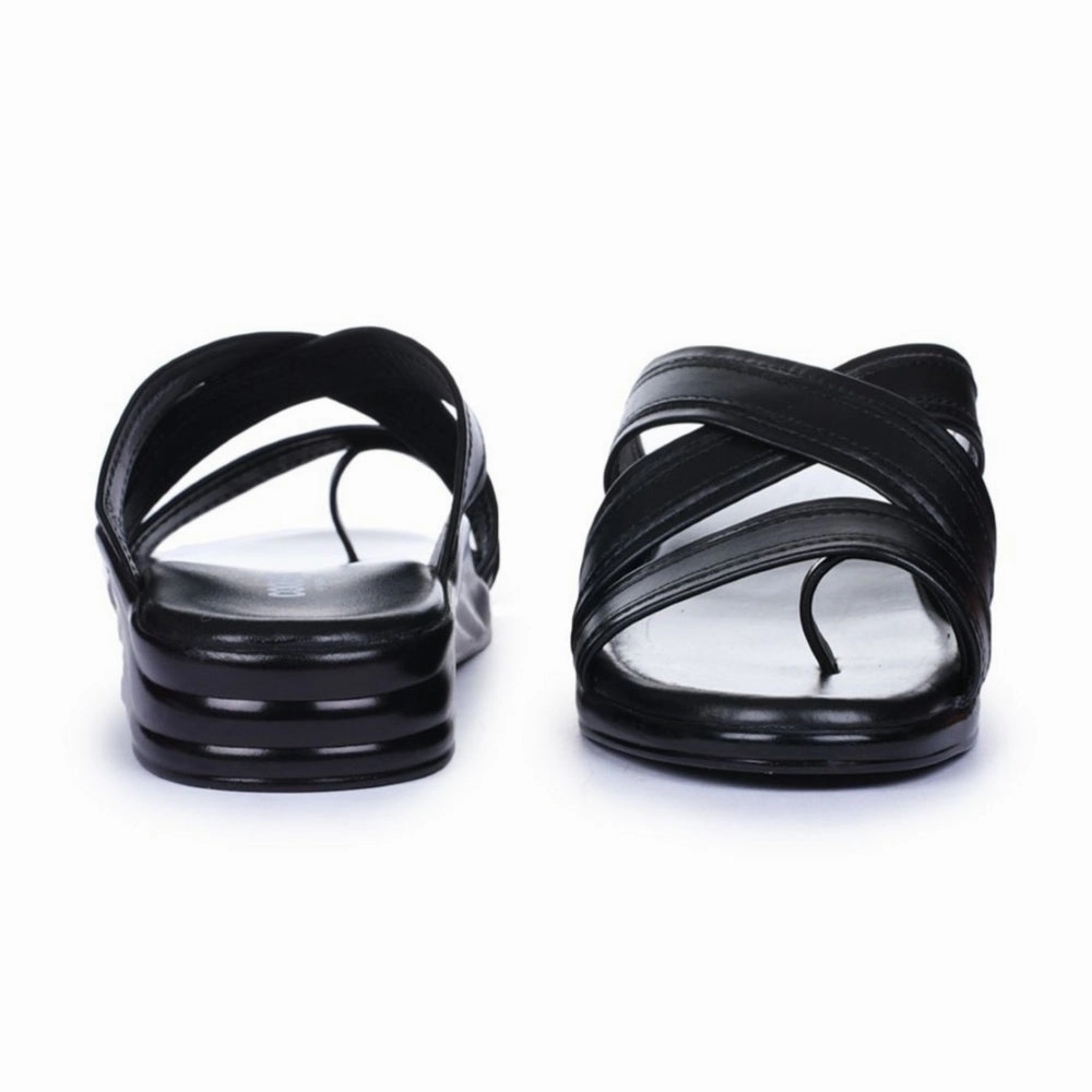 Coolers Casual Black Slippers For Men 7123-61 By Liberty