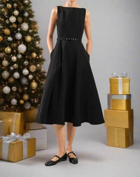 Elizabeth Midi Dress In Black