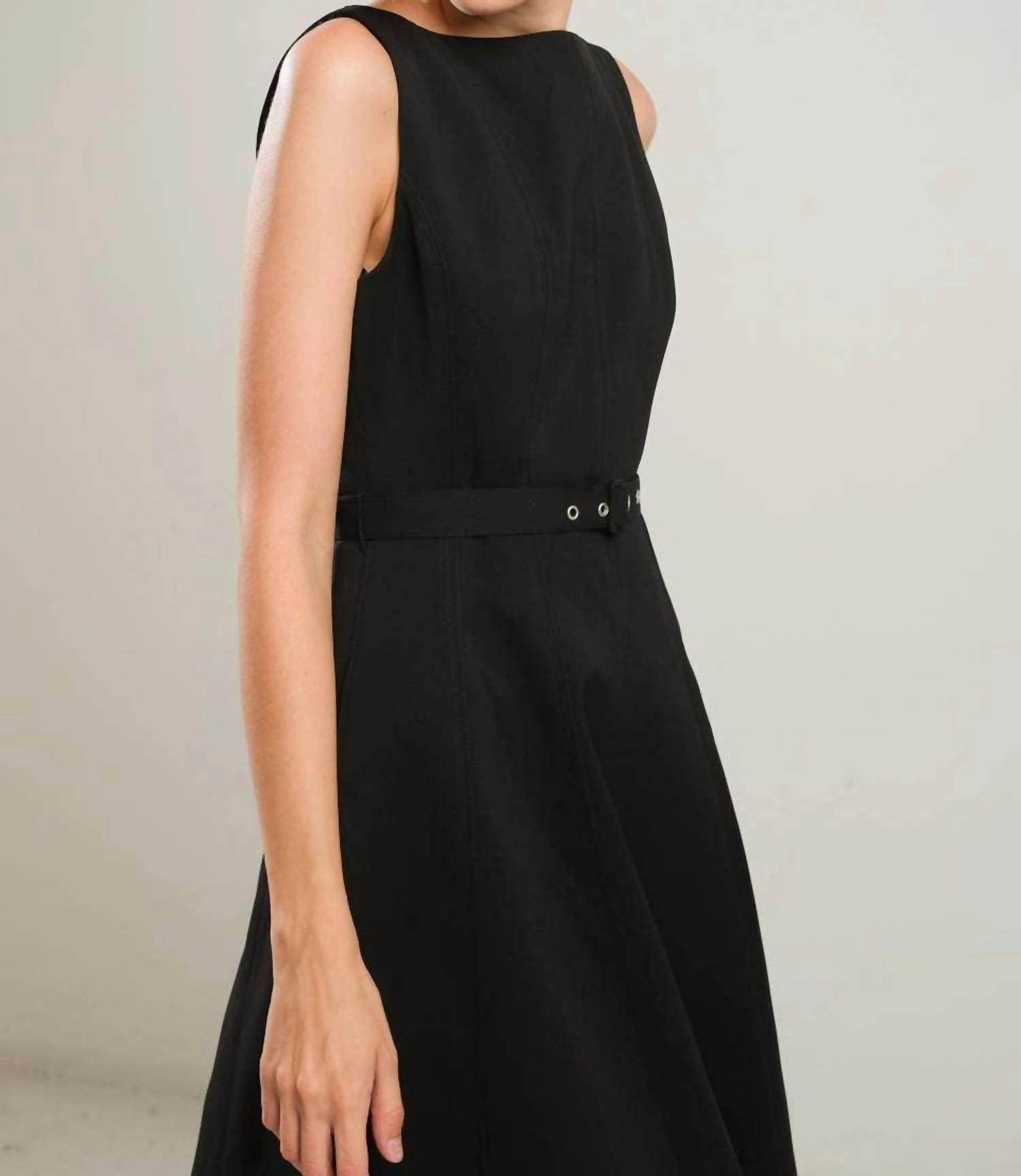 Elizabeth Midi Dress In Black