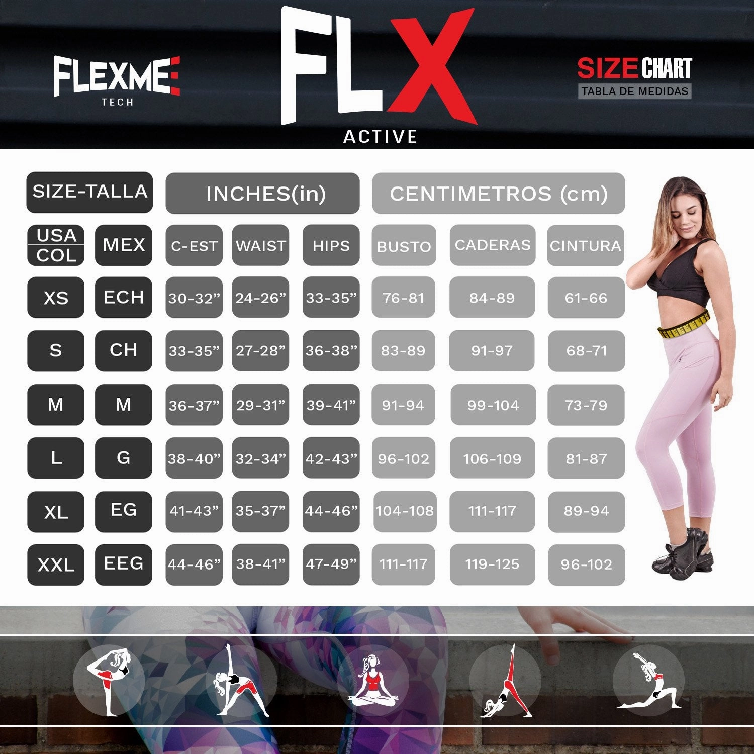 FLEXMEE 946078 | Luxury Mid Rise Sport Leggings | Supplex 360