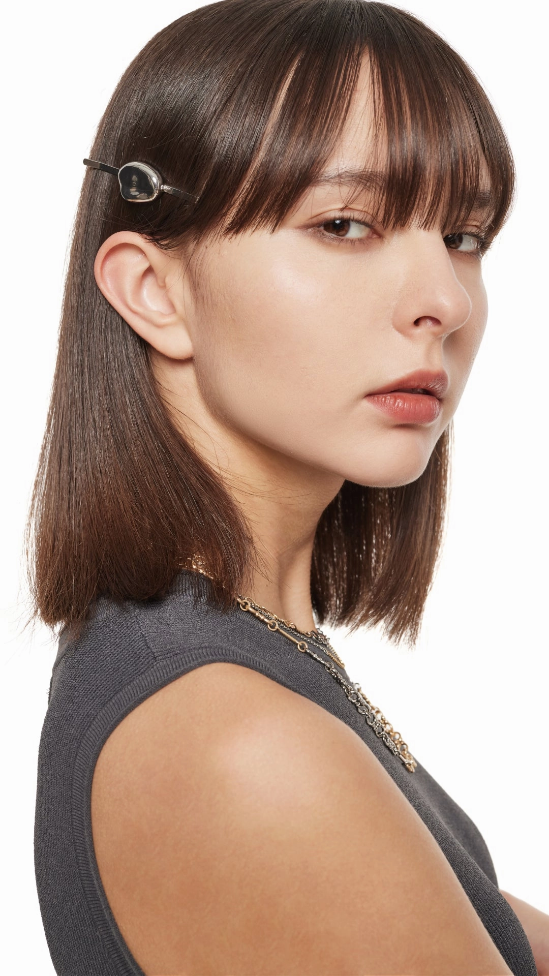Glamour Distort Hairclip Set With Faux Pearl