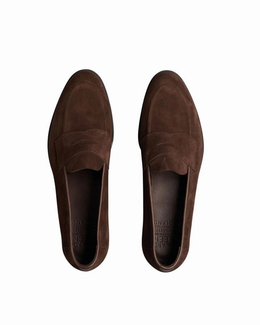 Hand-Stitched Brown Suede College Loafer