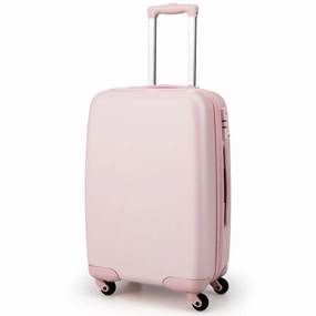 Hardside Luggage With Spinner Wheels With TSA Lock and Height Adjustable Handle-Pink